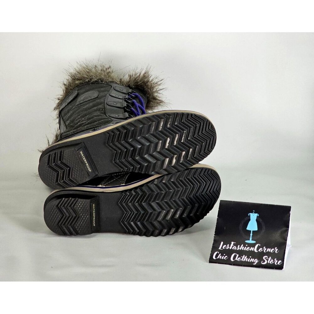 Sorel Women's Gray Tofino II Boots Tall Lace Winter Faux Fur Waterproof Sz 9 337 - Picture 9 of 15